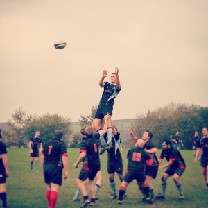 Jon Baglow Rugby line out Plymouth university