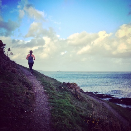 Running on the cliff path