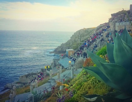 A healthy crowd at The Minack Theatre near Porthcurnow